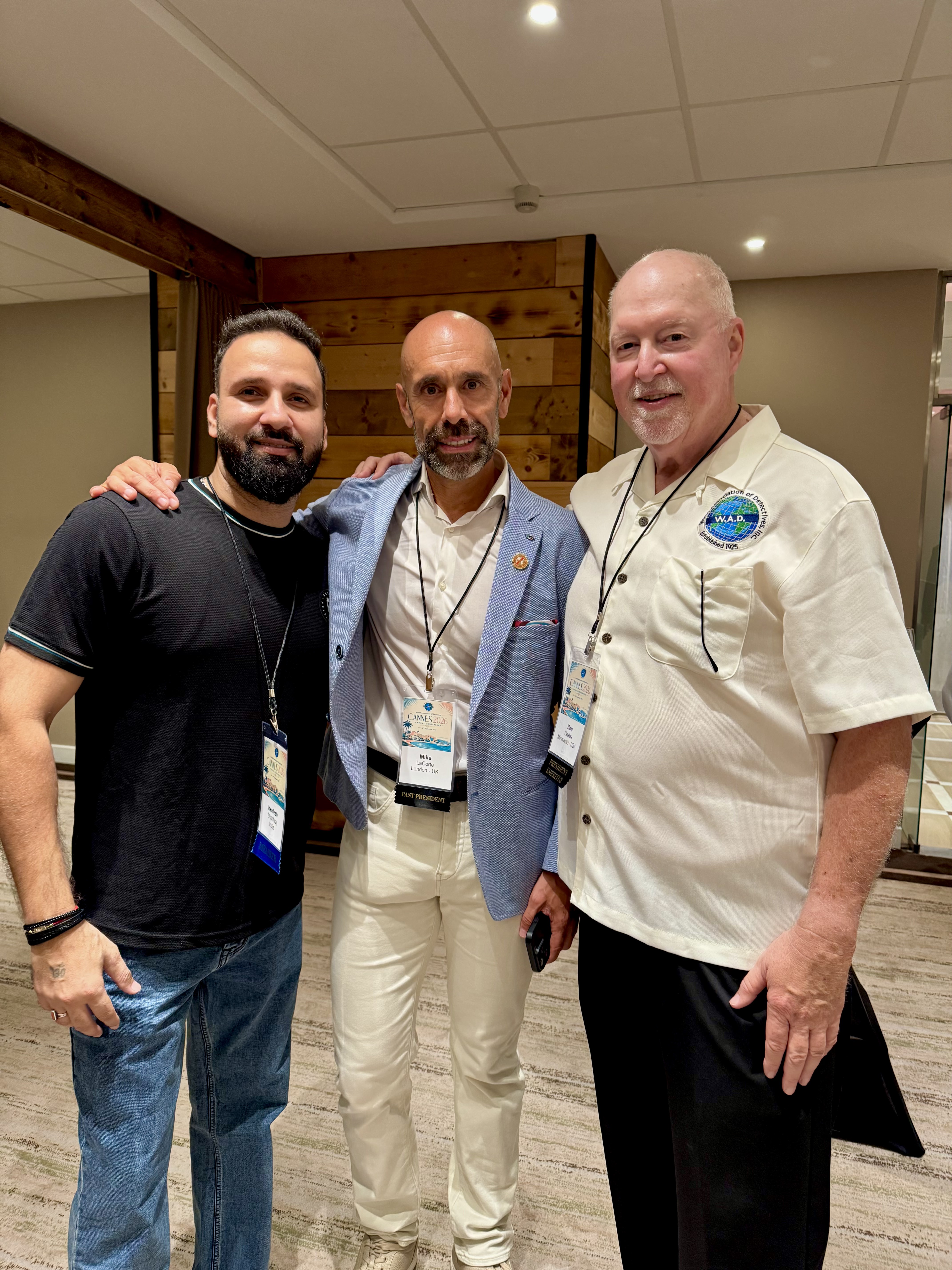 Hardesh Bhardwaj with past leadership of the World Association of Detectives